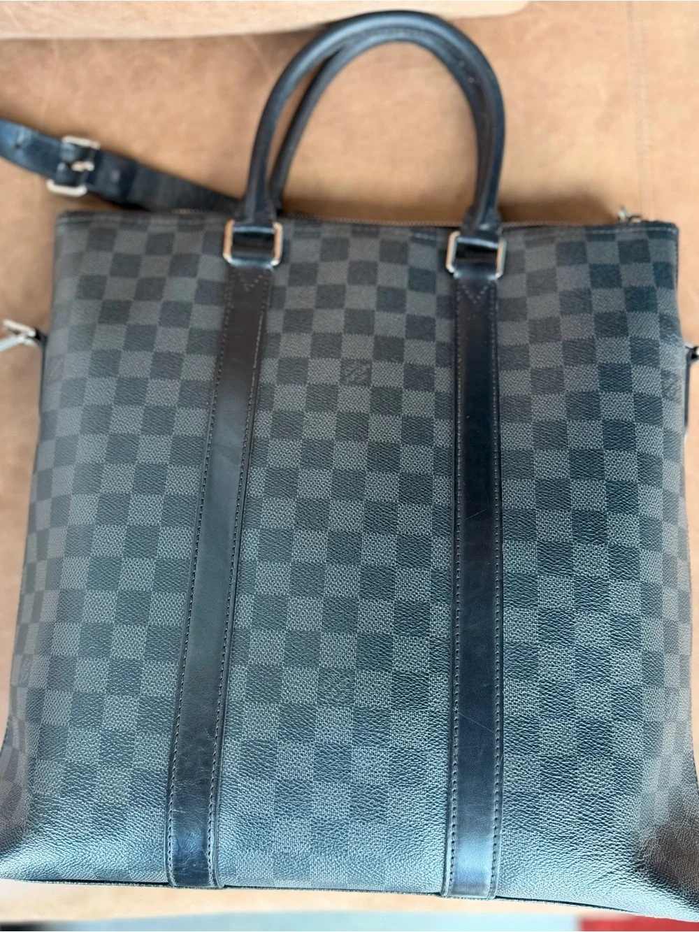 Louis Vuitton Men's Damier Graphite Anton Tote Detachable leather strap